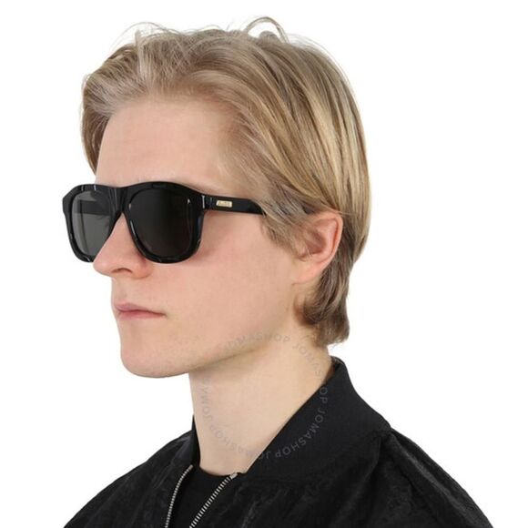 NEW Gucci Sunglasses GG1316S 002 Shiny Black Grey Polarized Men Authentic